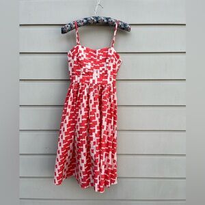 French Connection Red and White silk/cotton Dress size 4